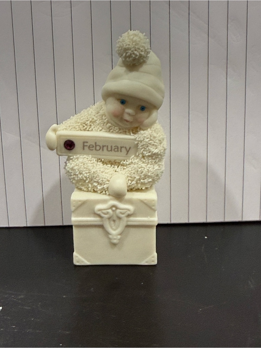 February Snowbabies " A smile To Treasure" W/ Crystal Birthstone 2003 Dept 56